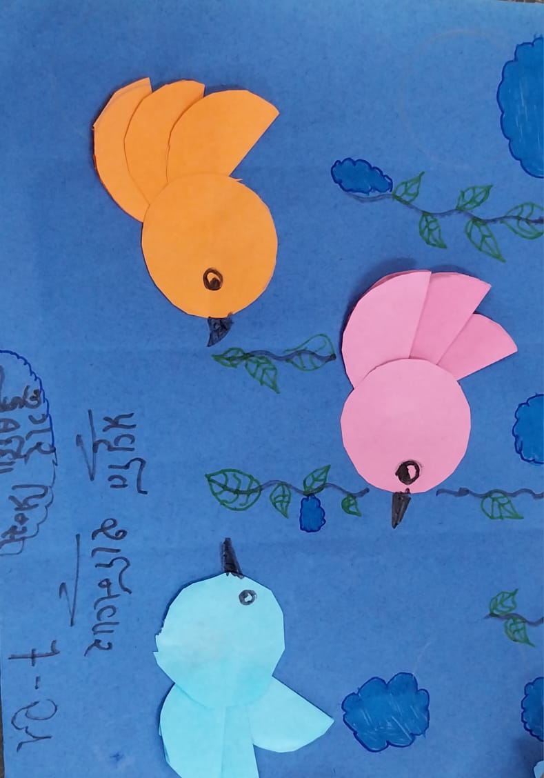 બેગલેસ ડે અંતર્ગત કાગળ કામની પ્રવૃત્તિ